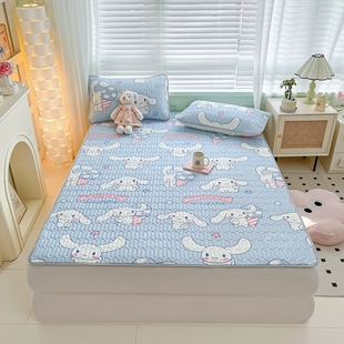 Sanrio三丽鸥卡通夏季 乳胶凉席三件套空调席单双人床垫宿舍可机洗