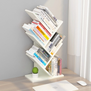 书架北欧风格 白色简易落地靠墙飘窗实木矮书柜客厅置物架小型创意
