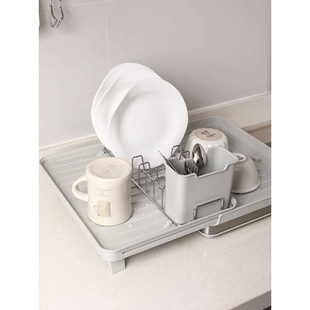 日本新款 可伸缩沥水架厨房碗碟筷子沥水篮碗盘架台面洗碗架滤水架