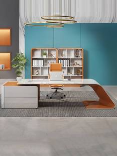 简约现代时尚 创意总裁大班台主管经理桌椅组合 烤漆老板办公桌个性