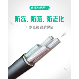 国标铝芯电缆线4芯10 50平方铝线三相四线架空铠装 新品