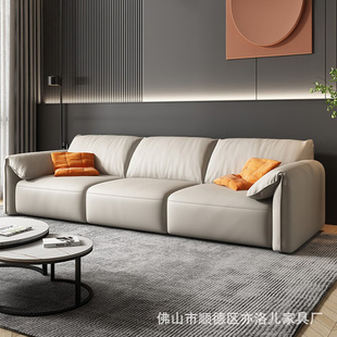 意式 大象耳朵电动功能真皮沙发床现代简约客厅两用可自动伸缩沙发