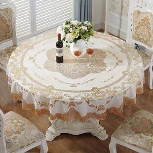 家用圆桌布防水防油免洗塑料PVC加厚耐热圆台布欧式 大圆形餐桌布