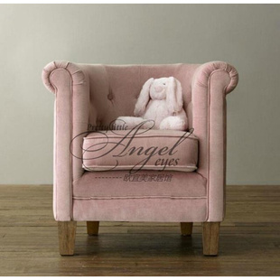 法式 特价 小户型单人复古休闲沙发 布艺单人沙发 咖啡厅沙发 欧式