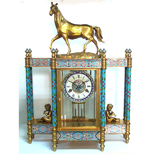 高档精品钟表欧美式 古典钟表 景泰蓝机械钟表 欧式 钟表
