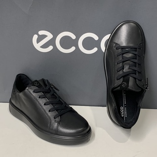 ECCO爱步男女童款 鞋 街头趣闯700812 休闲板鞋 侧拉链小白鞋