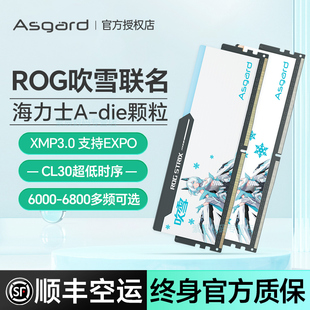 阿斯加特华硕吹雪联名金伦加DDR5内存条RGB 6400 16GBx2套条 6800