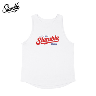 SLAMBLE夏季 新款 印花投篮服运动速干训练跑步宽松 背心无袖 t恤美式
