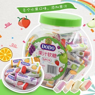 徐福记DODO综合口味果汁软糖桶装 有嚼劲不粘牙水果味瑞士糖果零食