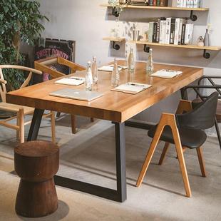 实木书桌办公桌椅组合简约现代家用电脑桌台式 长条洽谈会议桌长桌