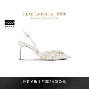 RENE CAOVILLA HINA系列尖头露跟女士高跟鞋 RC单鞋