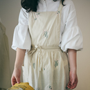 韩式 高颜值围裙厨房家用做饭防水女棉麻画画美甲园艺花艺师工作服
