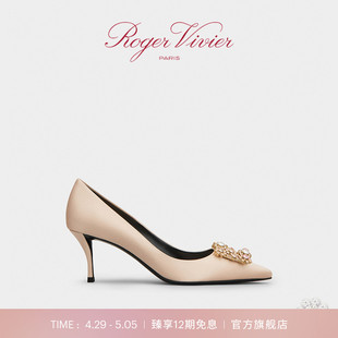 RV女鞋 单鞋 Roger Vivier Flower Strass高跟鞋 婚鞋