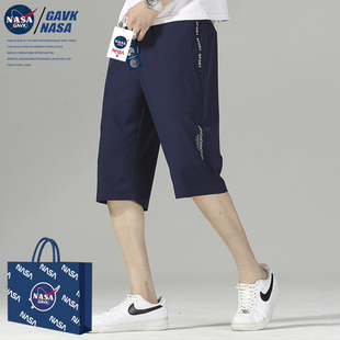 GAVK2024春夏季 子7分裤 NASA 新品 潮运动男女男女同款 情侣七分 中裤