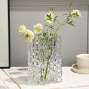 玻璃花瓶透明插花水养高级感简约法式 饰摆件 玻璃瓶客厅桌面高档装