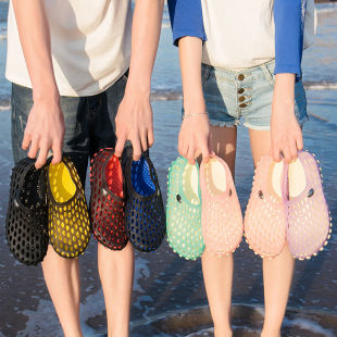 夏季 漂流涉水两栖鞋 正品 情侣鸟巢洞洞鞋 男女防滑休闲沙滩鞋 凉拖鞋