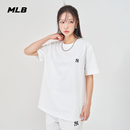 MLB官方 男女情侣运动简约T恤休闲纯色圆领短袖 TSB02 24夏季 新款