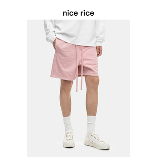nice rice好饭 NFC12043 结构分割宽松380G全棉针织短裤 商场同款