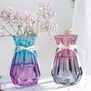 欧式 饰摆件 创意玻璃花瓶透明满天星干花网红花瓶家用插花客厅装
