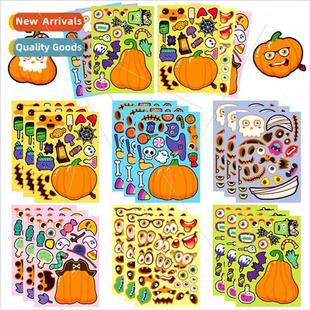 pumpkin Halloween temu pack puzzle new childrens stickers