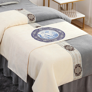 桌旗美容床 泽黛佳妮美容床罩配套床旗 中式 通用型 定制 欧式