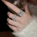 珍珠戒指女小众设计开口大指环轻奢高级感时尚 个性 食指戒子 秋冬季