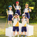 小学生校服夏装 纯棉夏季 毕业照 运动班服英伦风新款 幼儿园园服套装