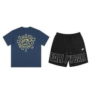 夏季 曙光 有志者UZIS 健身跑步运动服套装 男休闲透气短袖 镂空 短裤