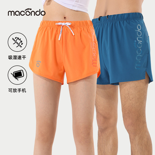 马孔多跑步短裤 男女夏季 6代 3英寸有内衬可装 手机健身速干运动短裤