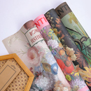 复古油画纸花束包装 鲜花包花材料浪漫氛围高级感艺术手工花艺资材