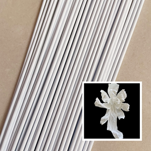 1.5米长胶包白铁丝大型纸艺造型铁丝婚礼花朵材料 包塑铁丝