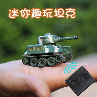 网红迷你小型坦克遥控电动儿童玩具越野仿真微型军事Q版 模型汽车
