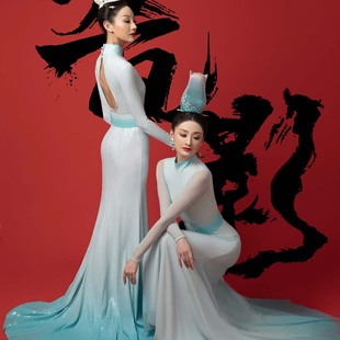 2024春晚孟庆旸瓷影同款 舞蹈服演出服女子群舞古典舞中国舞民族服