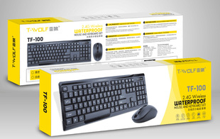 雷狼TF100无线鼠标键盘套装 机电竞游戏商务办公家用 usb笔记本台式