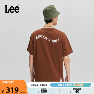 Lee商场同款 24春夏新品 T恤LMT0074723RX 舒适版 Logo印花男圆领短袖