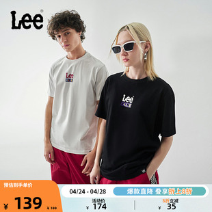 Lee24春夏新品 舒适版 T恤潮LUT0055314LE 型撞色字母印花圆领男短袖