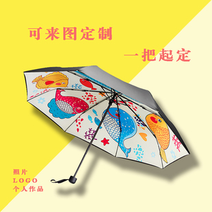 新款 图片图案LOGO照片动漫遮阳伞定制伞架晴雨伞 来图定做DIY个性