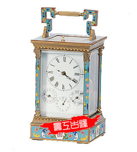 台钟 法国 钟表 座钟 欧式 机械 多功能皮套钟 古典