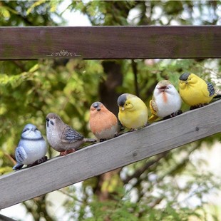 创意户外花园庭院装 饰品园艺摆设仿真动物摆件树脂动物工艺品小鸟