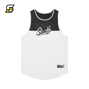 SLAMBLE新款 夏季 篮球服速干透气健身训练上衣 运动拼色背心男无袖
