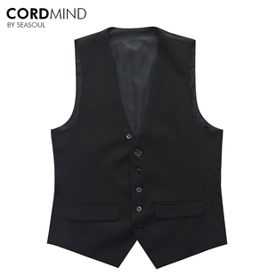 CORDMIND系列 SEASOUL 商务英伦马夹薄款 黑色男士 CM410101 时尚