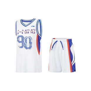 李宁男大童篮球系吸汗舒适宽松比赛套装 篮球运动服青少年YATT105