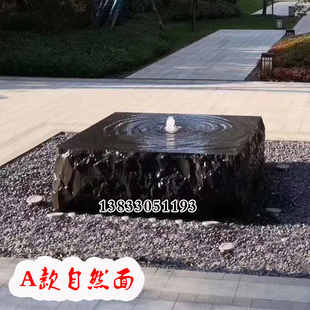 日式 喷水石雕造景观庭院流水石钵循环水系喷泉枯山水池花园小摆件