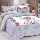 100%全棉床盖三件套韩式 双面两用夹棉加厚床单 单件绗缝空调被欧式