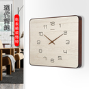 北欧风简约创意时钟客厅电表箱装 实木家用墙壁遮挡钟表 饰挂钟个性