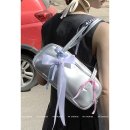 韩国小众腋下包包女士2024新款 银色手提枕头包大容量通勤包 潮时尚