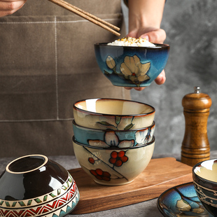 舍里日式 窑变釉餐具陶瓷碗家用米饭碗个人专用特别好看 饭碗套装