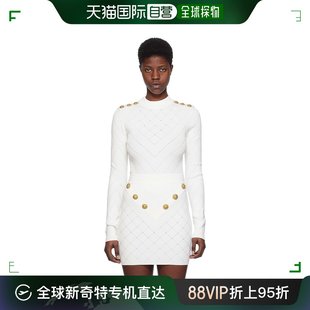 Balmain 香港直邮潮奢 白色镂空连体衣 巴尔曼 CF1BG240KF53 女士