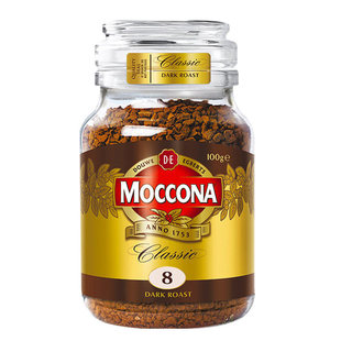 摩可纳 荷兰Moccona 黑咖啡速溶无蔗糖100克 8号 200g 深度烘培