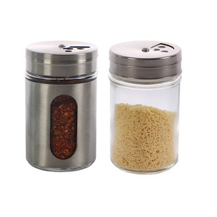 玻璃撒料瓶小号可调节粗细调料瓶胡椒粉瓶辣椒盐味精佐料和调料盒
